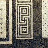 Esempi di pavimenti a mosaico con tessere bianche e nere. Palazzo San Francesco, Reggio Emilia.